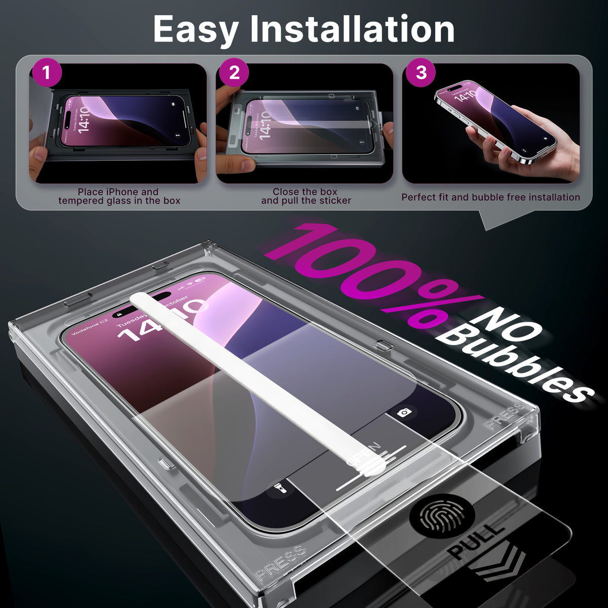 TUFFGLAS Ochranné tvrzené sklo (4 ks) pro iPhone 17 [6,3 palce]
