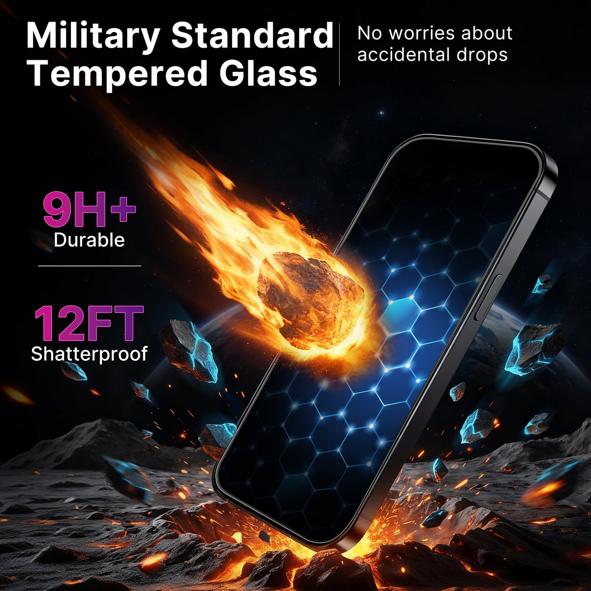 TUFFGLAS Ochranné tvrzené sklo (4 ks) pro iPhone 17 [6,3 palce]