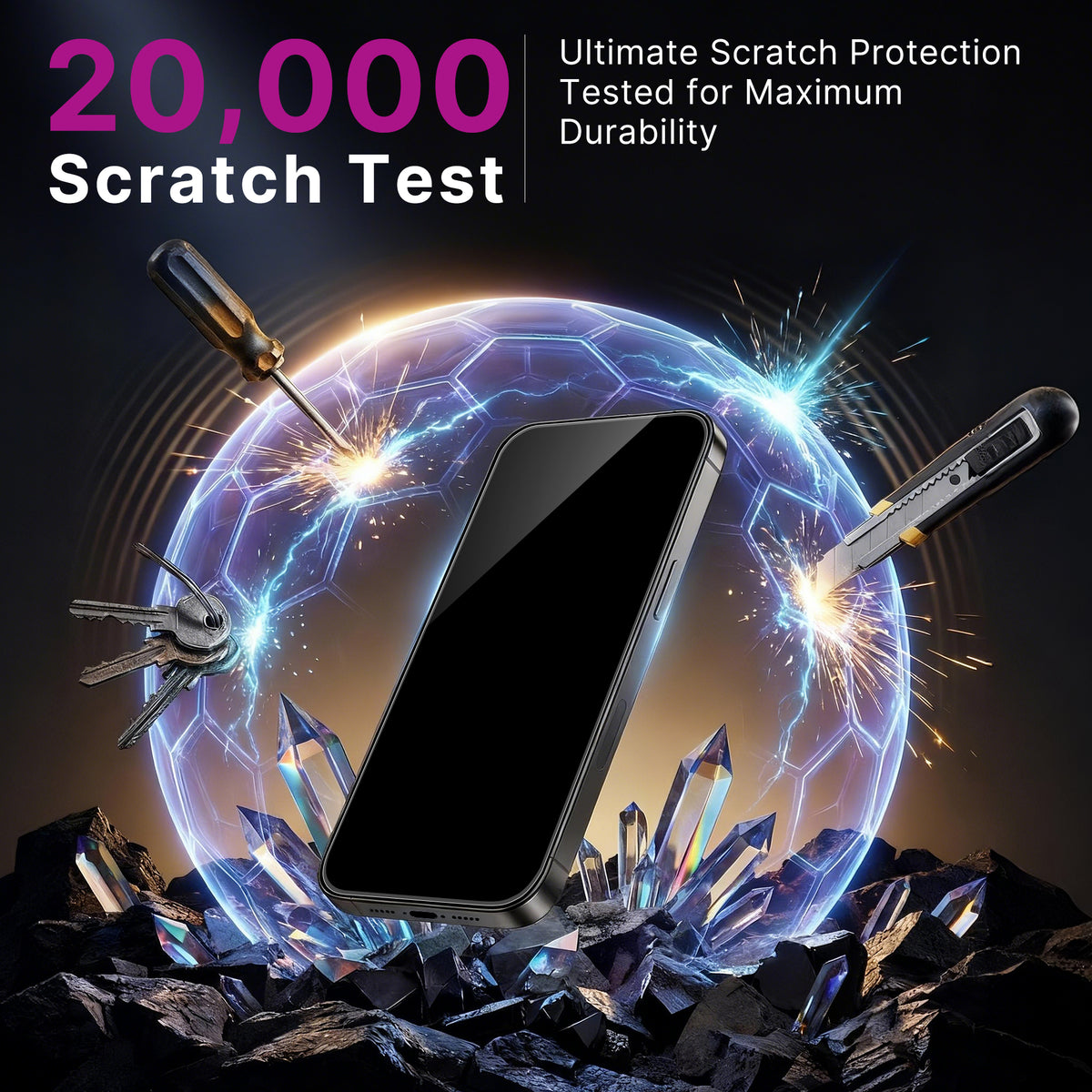 TUFFGLAS Ochranné tvrzené sklo (4 ks) pro iPhone 17 [6,3 palce]